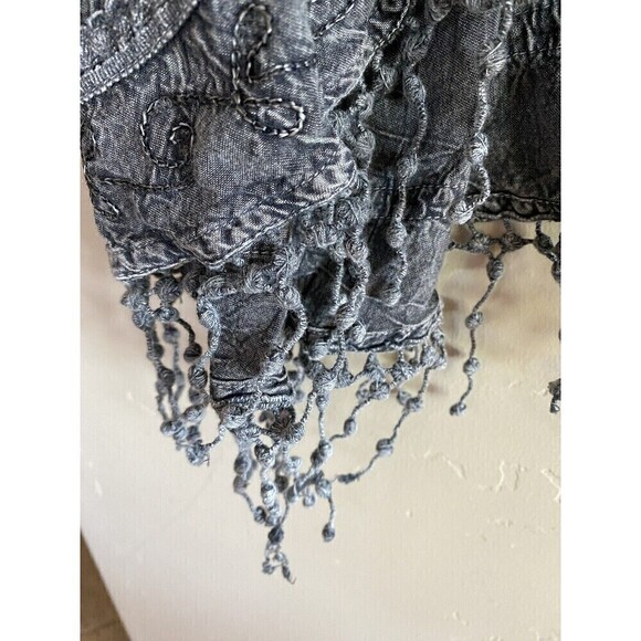 Indigo Thread Gray Embordered Duster Sz.S - Picture 8 of 8